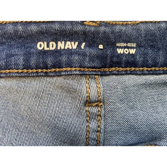 Old Navy Women's Size 8 Blue Denim High Rise WOW Cuff Jean Shorts - Picture 7 of 8